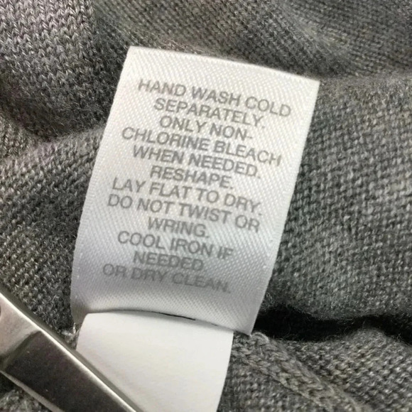 J. Jill Womens Gray Wool Blend Knit Side Slits Long Tunic Sweater Dress Medium - Picture 9 of 11